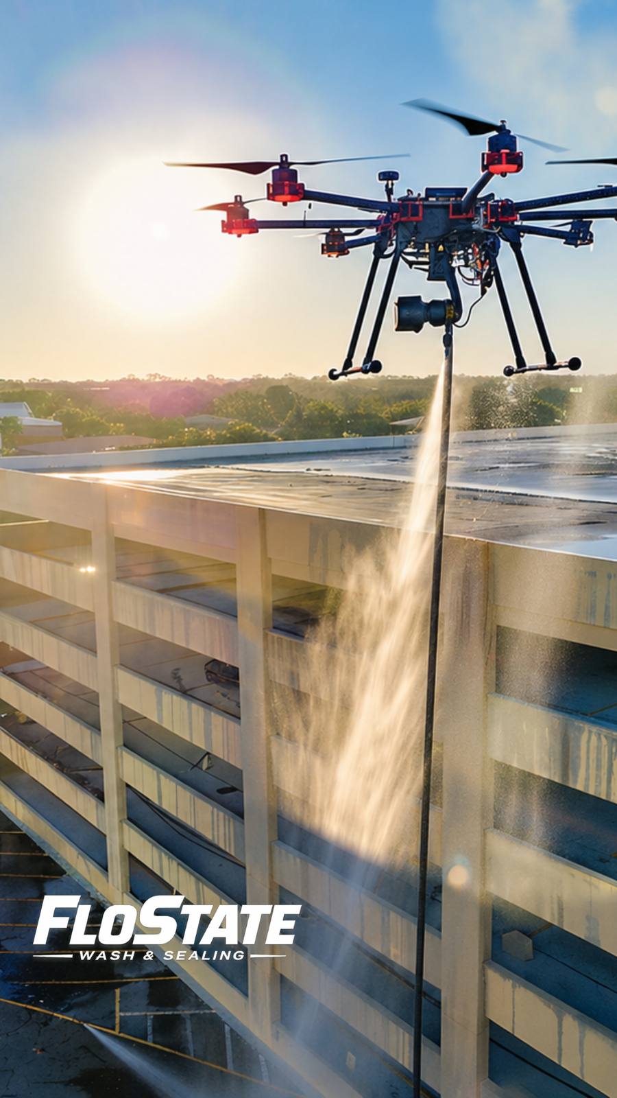 Drone soft washing example 1