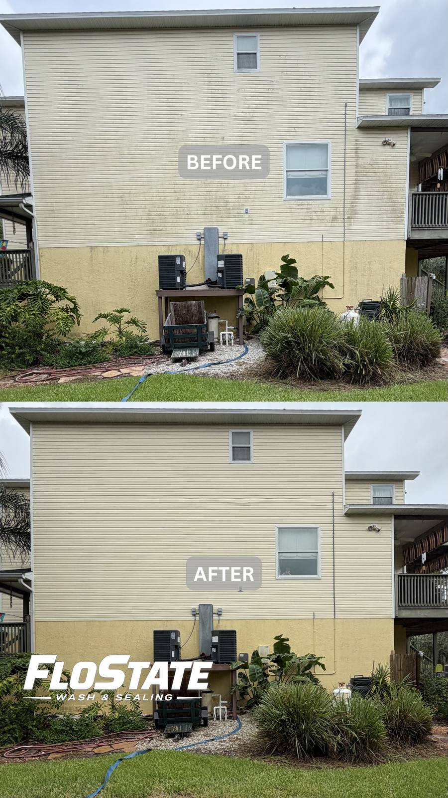 Soft washing example 1